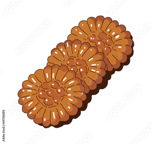 Yakgwa' is a traditional Korean snack. It is a sweet dessert made by kneading flour, honey, and alcohol and frying it in oil.