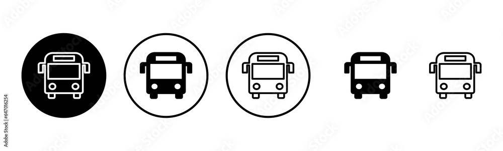 Bus icon set illustration. bus sign and symbol. transport symbol Bus icon set illustration. bus sign and symbol. transport symbol