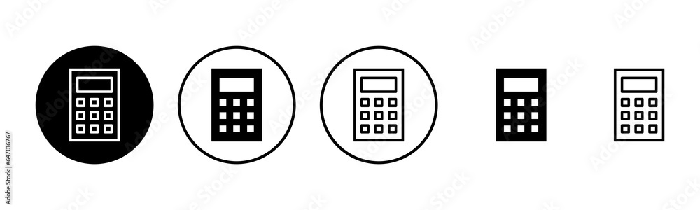 Calculator icon set illustration. Accounting calculator sign and symbol. Calculator icon set illustration. Accounting calculator sign and symbol.