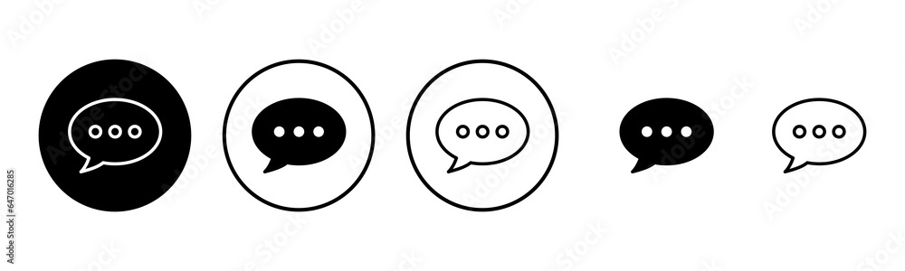 Chat icon set illustration. speech bubble sign and symbol. comment icon. message Chat icon set illustration. speech bubble sign and symbol. comment icon. message