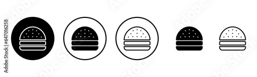 Burger icon set illustration. burger sign and symbol. hamburger