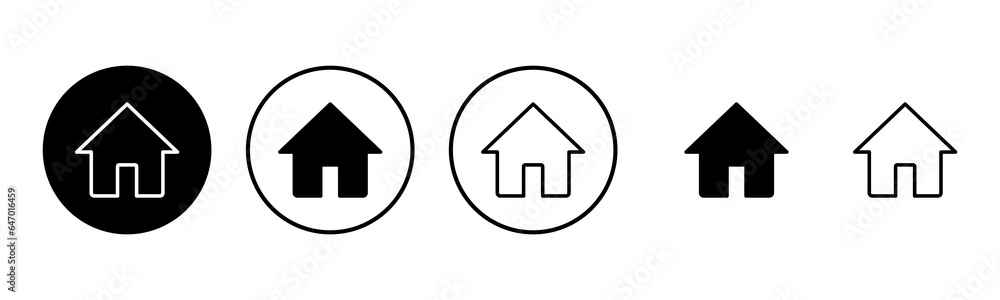 Home icon set illustration. House sign and symbol Home icon set illustration. House sign and symbol