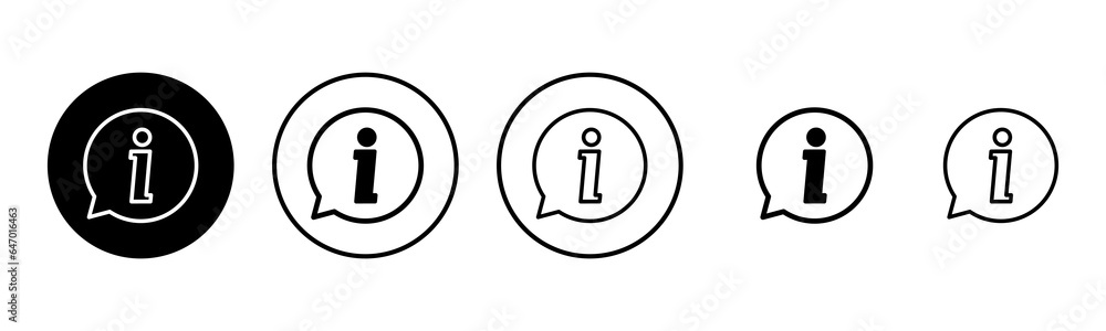 Information sign icon set illustration. about us sign and symbol. question mark icon Information sign icon set illustration. about us sign and symbol. question mark icon
