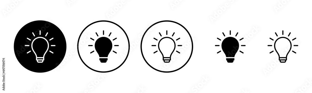 Lamp icon set illustration. Light bulb sign and symbol. idea symbol. Lamp icon set illustration. Light bulb sign and symbol. idea symbol.
