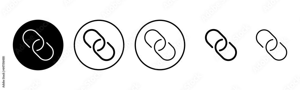 Link icon set illustration. Hyperlink chain sign and symbol Link icon set illustration. Hyperlink chain sign and symbol
