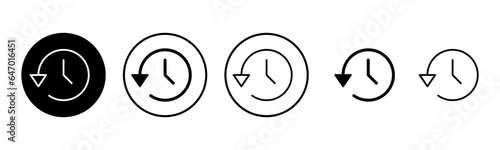 History icon set  illustration. recent event history sign and symbol