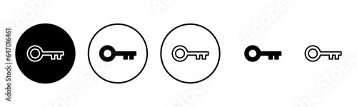 Key icon set illustration. Key sign and symbol.