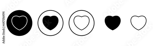 Love icon set illustration. Heart sign and symbol. Like icon vector.