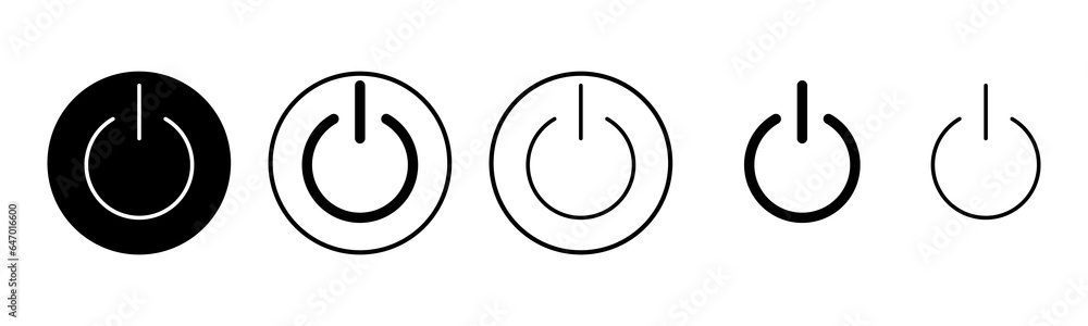 Power icon set illustration. Power Switch sign and symbol. Electric power Power icon set illustration. Power Switch sign and symbol. Electric power