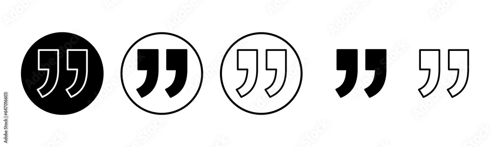 Quote icon set illustration. Quotation mark sign and symbol Quote icon set illustration. Quotation mark sign and symbol