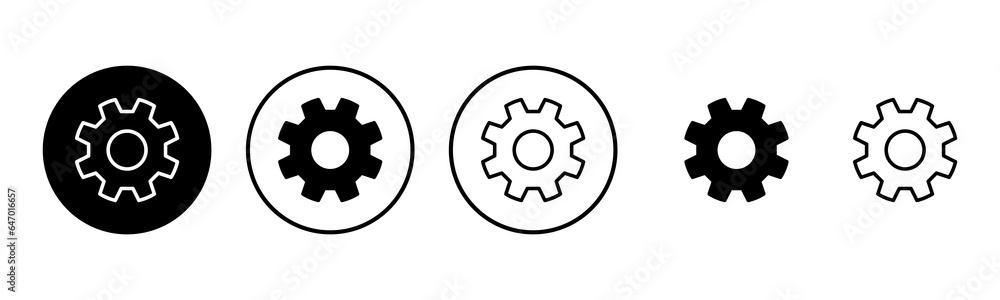 setting Icon set illustration. Cog settings sign and symbol. Gear Sign setting Icon set illustration. Cog settings sign and symbol. Gear Sign
