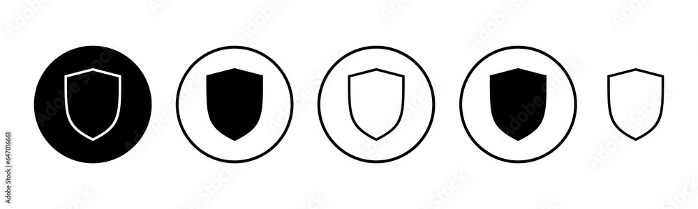 Shield icon set illustration. Protection icon. Security sign and symbol Shield icon set illustration. Protection icon. Security sign and symbol