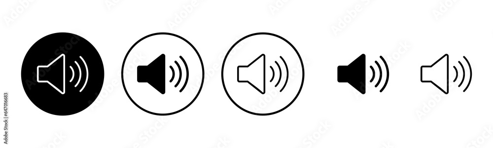 Speaker icon set illustration. volume sign and symbol. loudspeaker icon. sound symbol Speaker icon set illustration. volume sign and symbol. loudspeaker icon. sound symbol