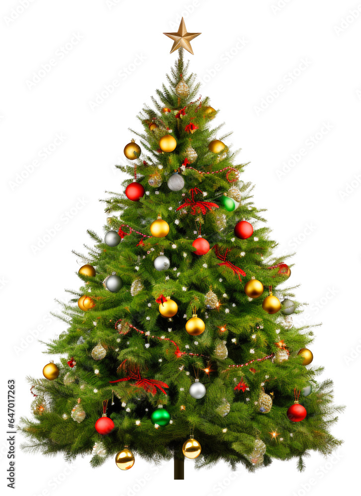 Christmas Tree Isolated on Transparent Background
