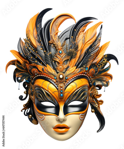 Carnival Mask Isolated on Transparent Background 