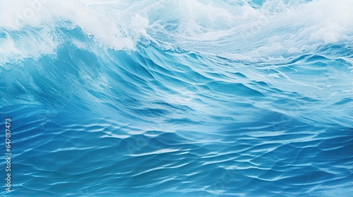 Abstract water ocean wave, blue, aqua, teal texture. Blue and white water wave web banner Graphic Resource as background for ocean wave abstract. Backdrop for copy space text  © Ziyan Yang