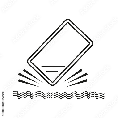 Fall protection for device icon. Vector illustration. EPS 10.