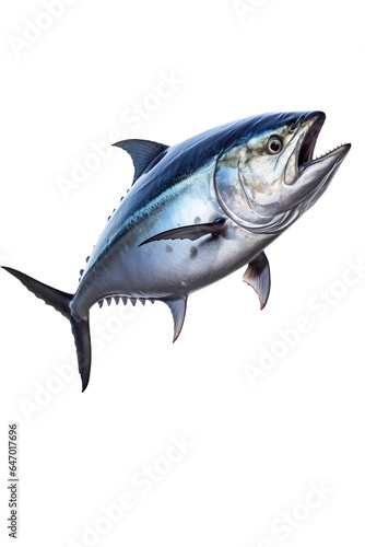 a Tuna fish jumping out of water isolated on white background PNG