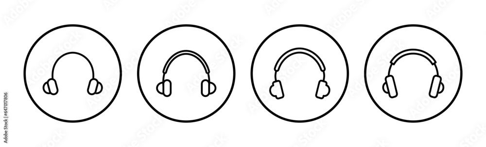 Headphone icon vector. headphones earphones icon. headset Headphone icon vector. headphones earphones icon. headset