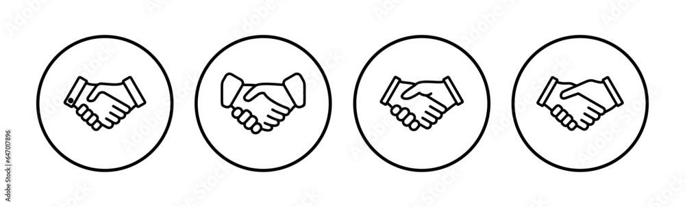 Hand shake icon vector. business handshake. contract agreement. partnership Hand shake icon vector. business handshake. contract agreement. partnership