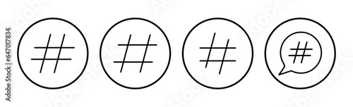 Hashtag icon vector. hashtag simbols