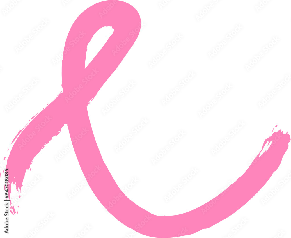 Pink breast cancer awareness ribbon