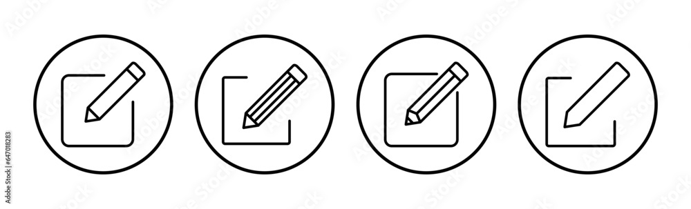 Edit icon vector. edit document sign and symbol. pencil Edit icon vector. edit document sign and symbol. pencil