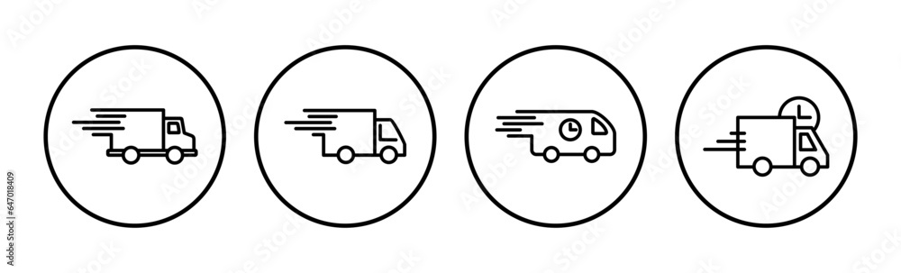 Delivery icon vector. Shipping fast delivery icon Delivery icon vector. Shipping fast delivery icon