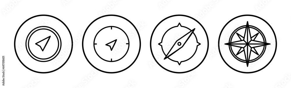 Compass icon vector. navigation icon Compass icon vector. navigation icon
