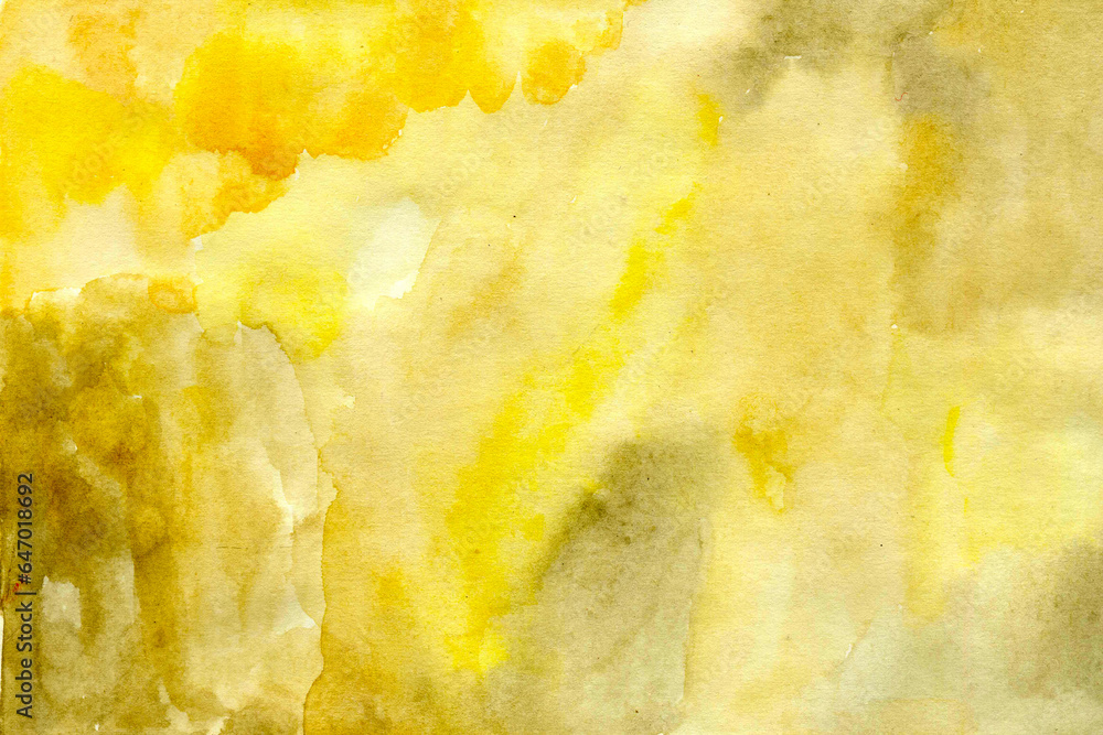 Yellow watercolor background texture Yellow watercolor background texture
