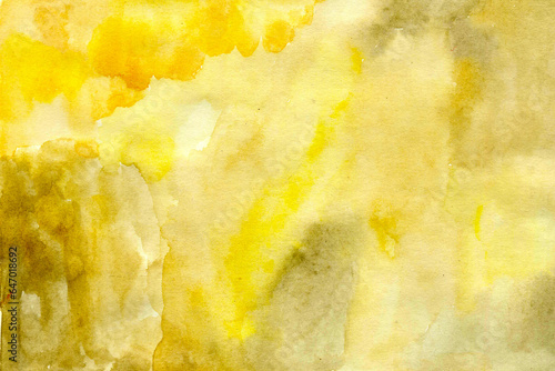 Yellow watercolor background texture © Tatyana Olina
