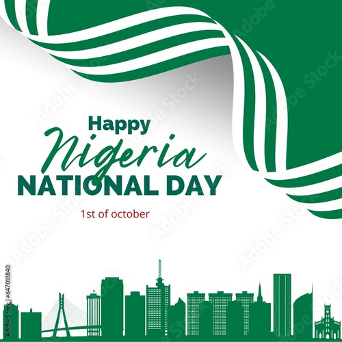 Premium Vector | Vector illustration for happy nigeria National Day