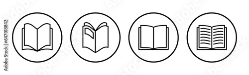 Book icon vector. Open book vector icon.