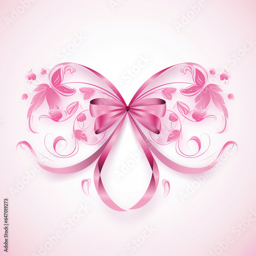 Retro pink ribbon for Fathers Day gifts