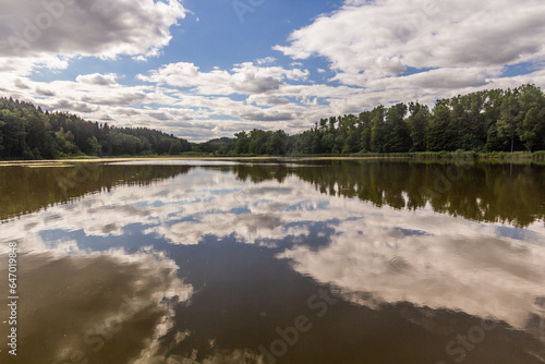 Fototapeta Naklejka Na Ścianę i Meble -  Olsovy rybnik pond near Lanskroun, Czech Republic
