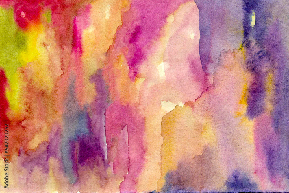 Yellow-pink purple watercolor background texture
