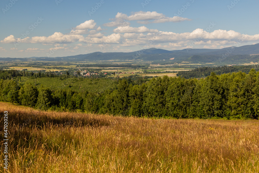 Landscape of Czech - Polish border near Mladkov