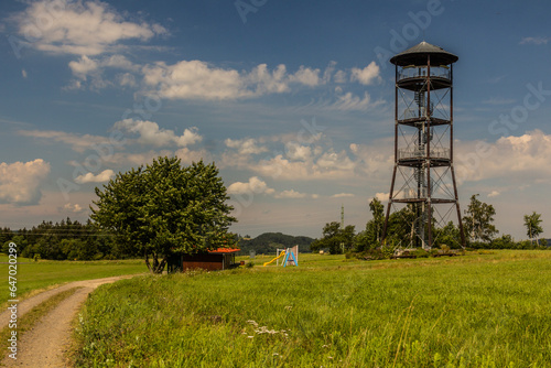 Marianka lookout tower near Cermna,Czech Republic photo