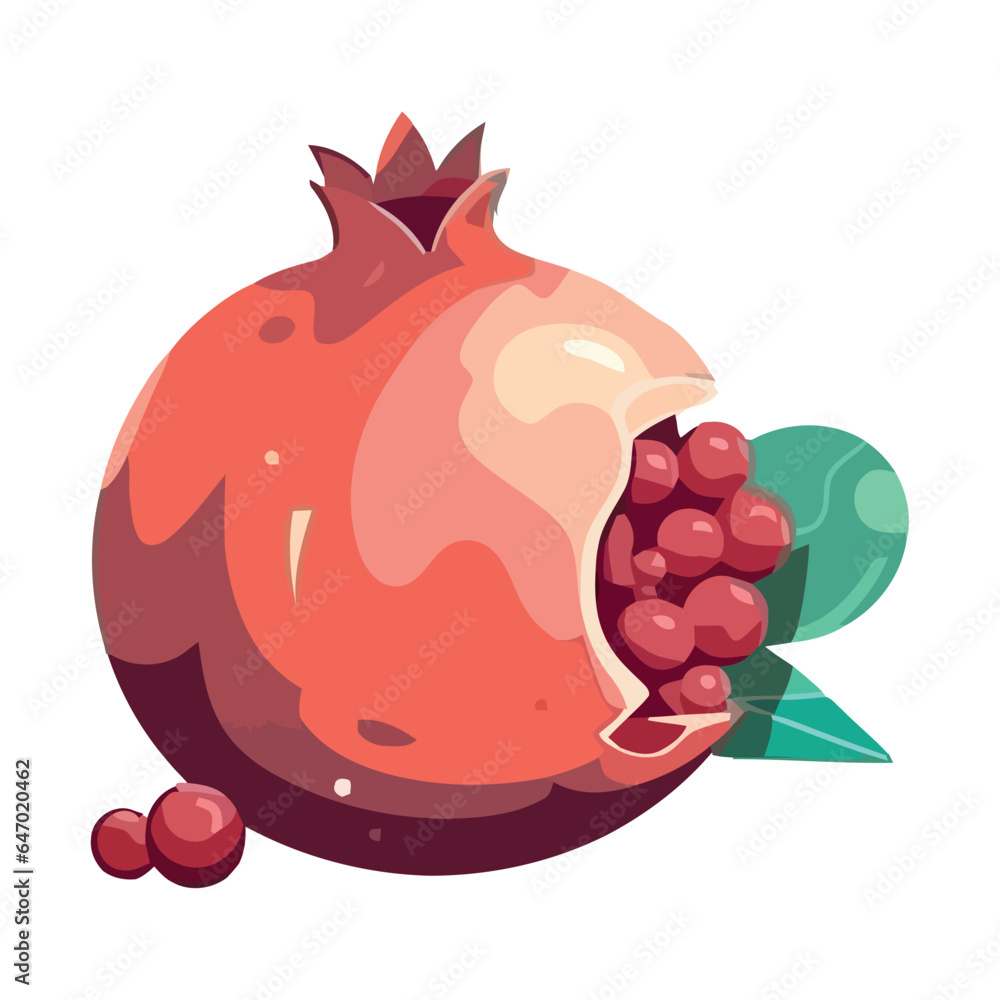 Juicy pomegranate, ripe fruit symbol of freshness Juicy pomegranate, ripe fruit symbol of freshness