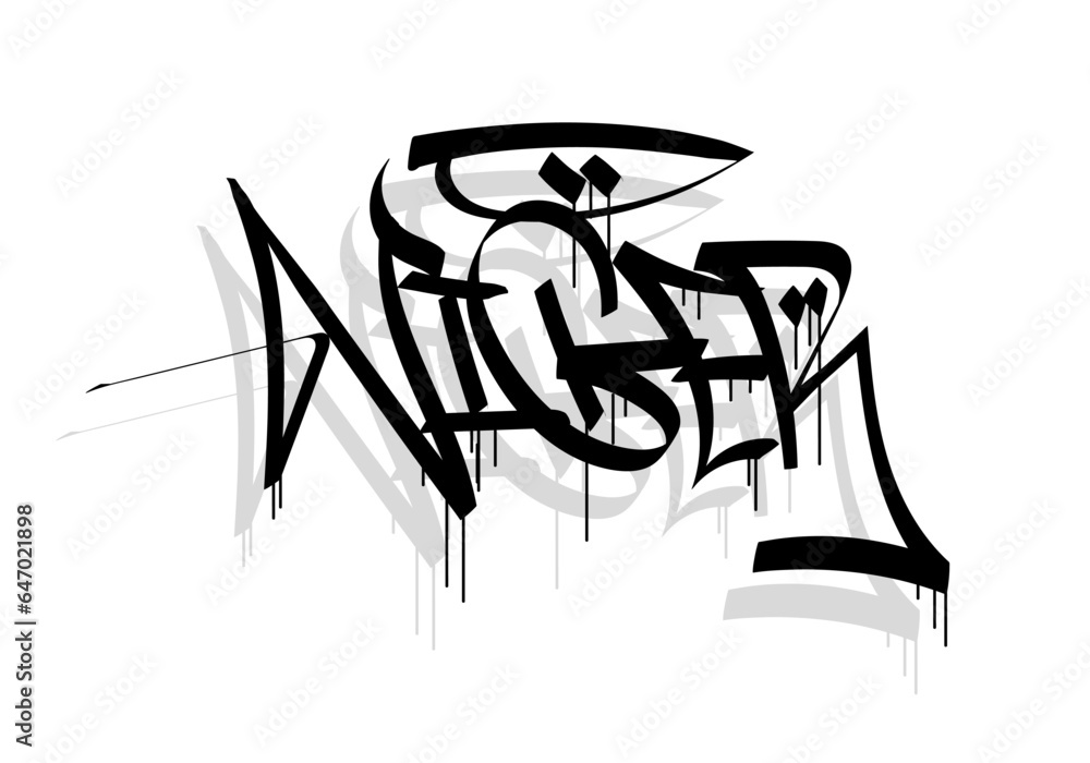 Obraz premium NIGER country graffiti tag style