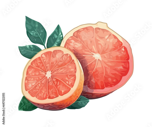 Juicy citrus slice symbolizes healthy summer refreshment