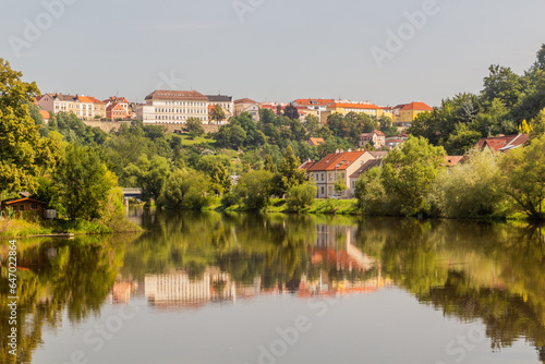 View of Luznice river in Tabor city  Czech Republic