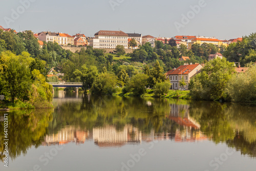 Canvastavla View of Luznice river in Tabor city, Czech Republic