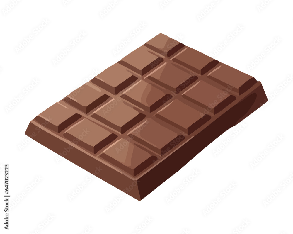 Chocolate bar shape on white background pattern Chocolate bar shape on white background pattern