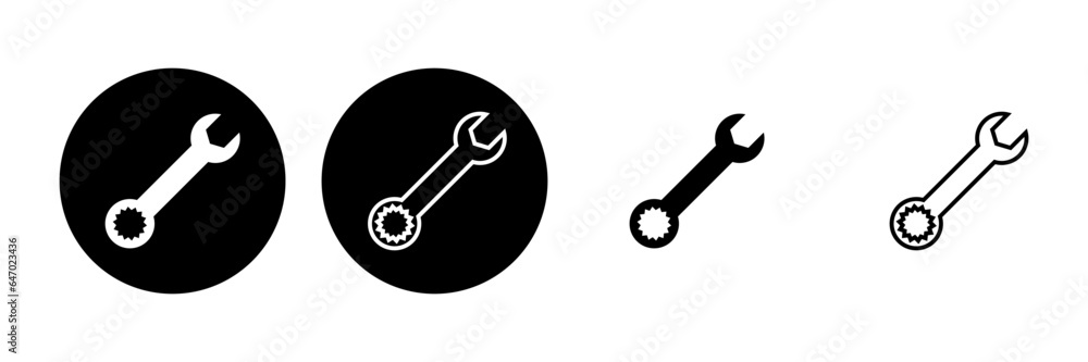 Wrench icon set. repair icon vector. tools icon vector Wrench icon set. repair icon vector. tools icon vector