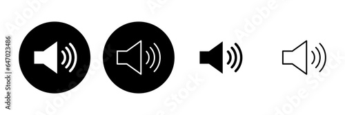 Speaker icon set. volume icon vector. loudspeaker icon vector. sound symbol