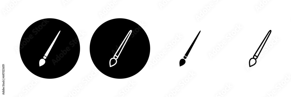 Paint icon set. paint brush icon vector. paint roller icon vector Paint icon set. paint brush icon vector. paint roller icon vector
