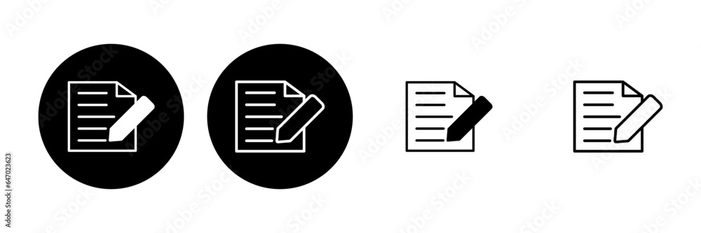 Note icon set. notepad icon vector Note icon set. notepad icon vector