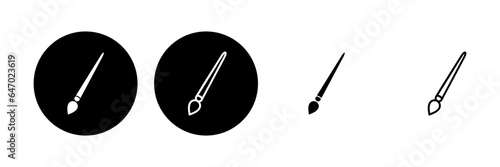 Paint icon set. paint brush icon vector. paint roller icon vector