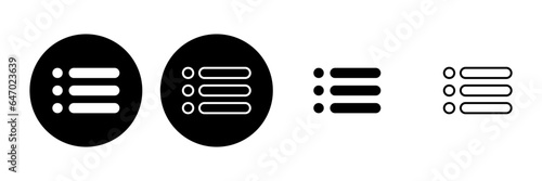 Menu Icon set. web menu icon. hamburger menu symbol